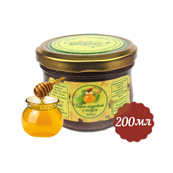 Сироп кедровый с медом на основе хвои кедра