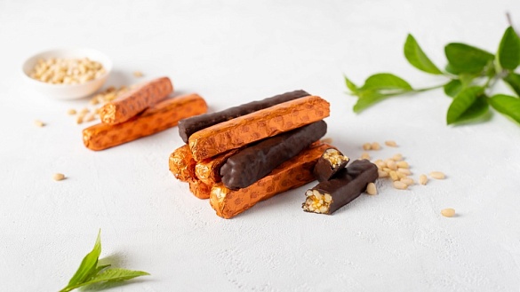 Кедровые палочки  с облепихой 1000 гр в шоколадной глазури