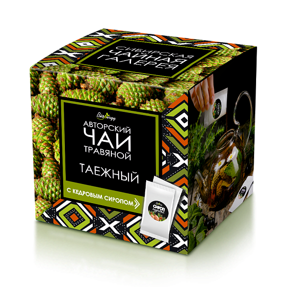 Чай авторский травяной Таежный 50 гр и сироп кедровый 40 гр