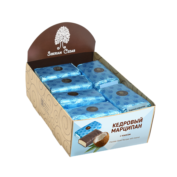 Кедровый марципан  с кокосом батончики 720 гр шоу бокс