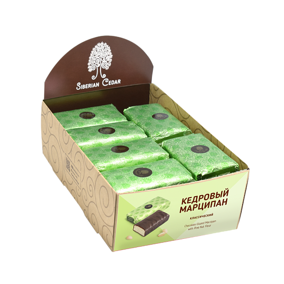 Кедровый марципан батончики 720 гр шоу бокс