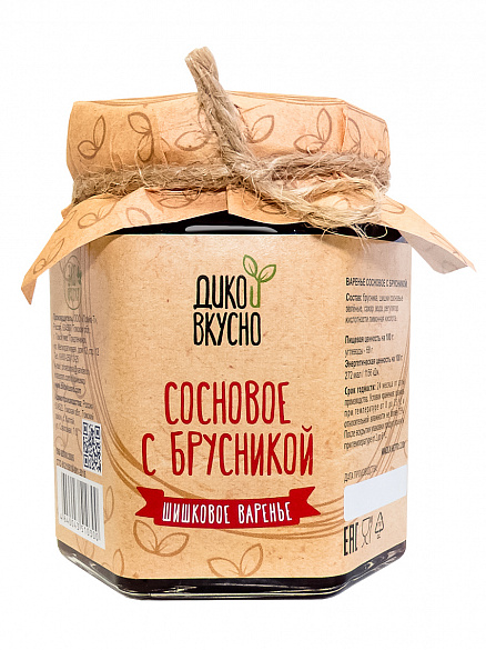 Варенье Сосновое с брусникой 0,2