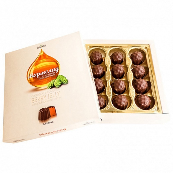 Мармелад Сосновый сироп  в шоколадной глазури, 200 гр 