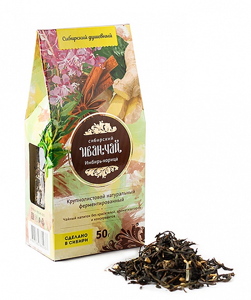 Сибирский Иван чай Купаж имбирь и корица 50 гр картон упаковка