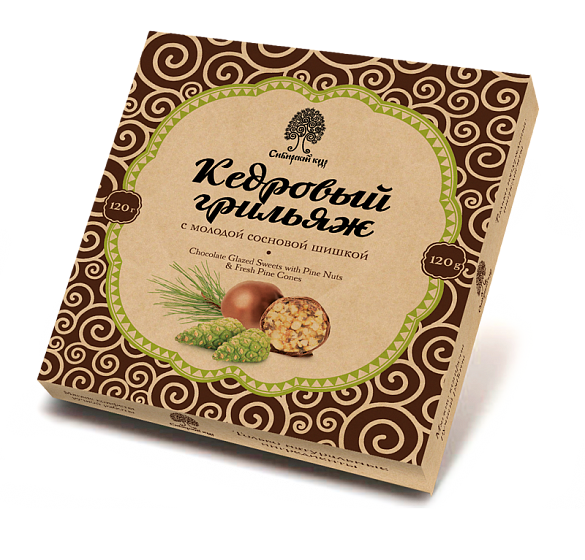 Кедровый грильяж с сосновой шишкой 120 г