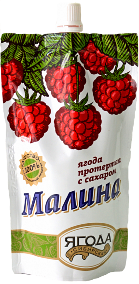 Малина протёртая с сахаром САВА 0,28 кг