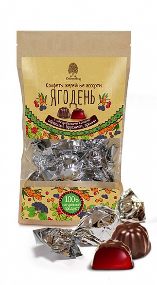 Мармелад Ягодень в крафт пакете 150гр