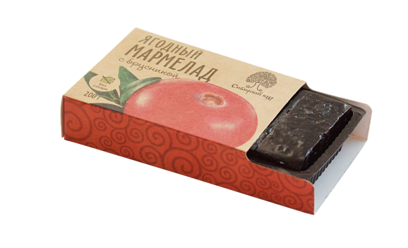  Мармелад в брикетах Брусника 200 гр