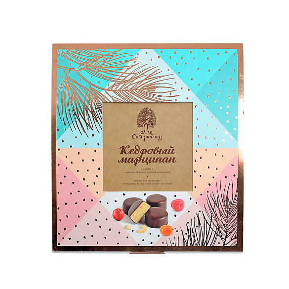 Кедровый марципан ассорти в шоколадной глазури 170 гр