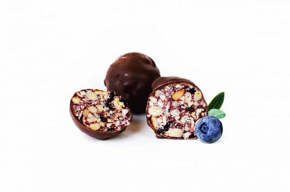 Кедровый грильяж в шоколаде с Черникой 1000 гр.