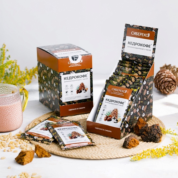 Кедрокофе Антиоксидантный с чагой 250 гр порционный