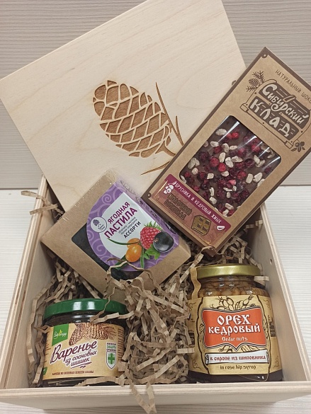 Березовая шкатулка "Сибирские Сладости" 