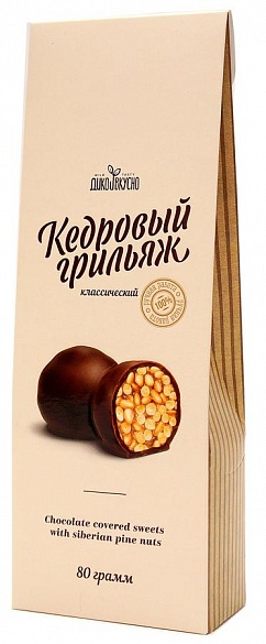 Кедровый грильяж  80 гр,  Вкусно 