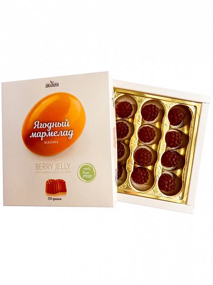 Мармелад Облепиховый без сахара, 170 гр 