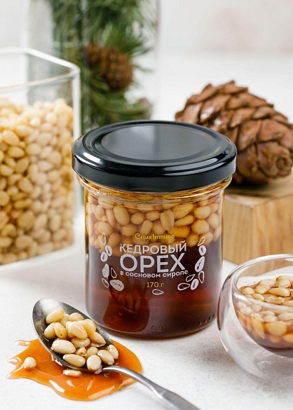 Орех кедровый в сосновом сиропе 170 гр Сибирский кедр