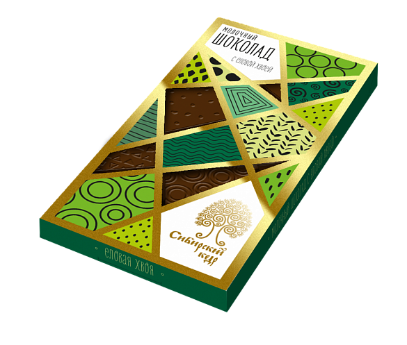 Молочный шоколад с еловой хвоей 