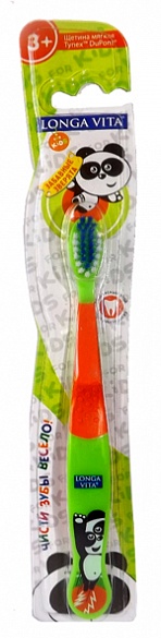Зубная щетка мануальная для детей Забавные зверята 3+ S-138