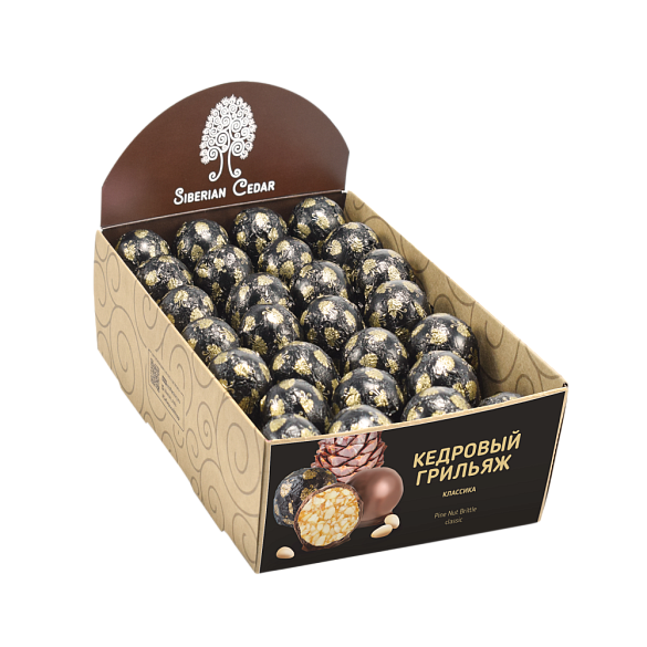 Кедровый грильяж классический 1000 гр в шоколадной глазури 
