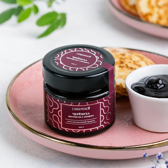 Черемуха протертая с сахаром, 110 гр 